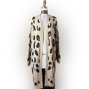 COPY - Knox Rose leopard long cardigan in extra-large